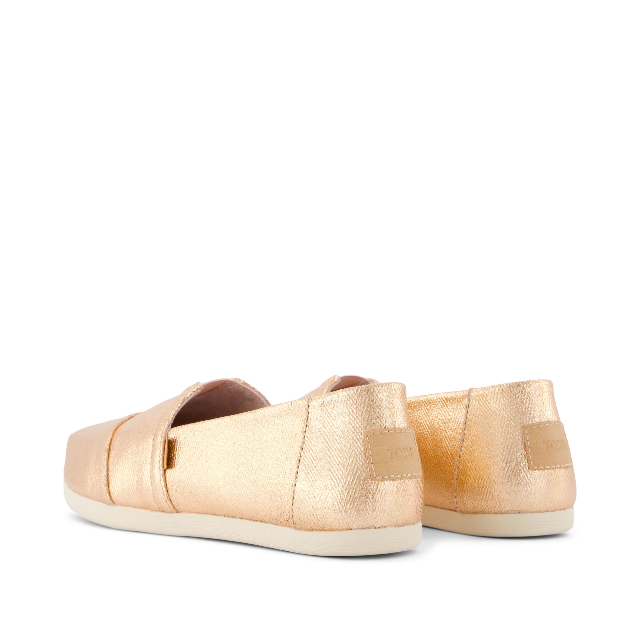 Alpargata Cloudbound - Gold Metallic Herringbone Back View