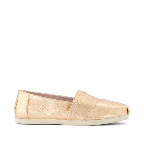 Alpargata Cloudbound - Gold Metallic Herringbone Side View