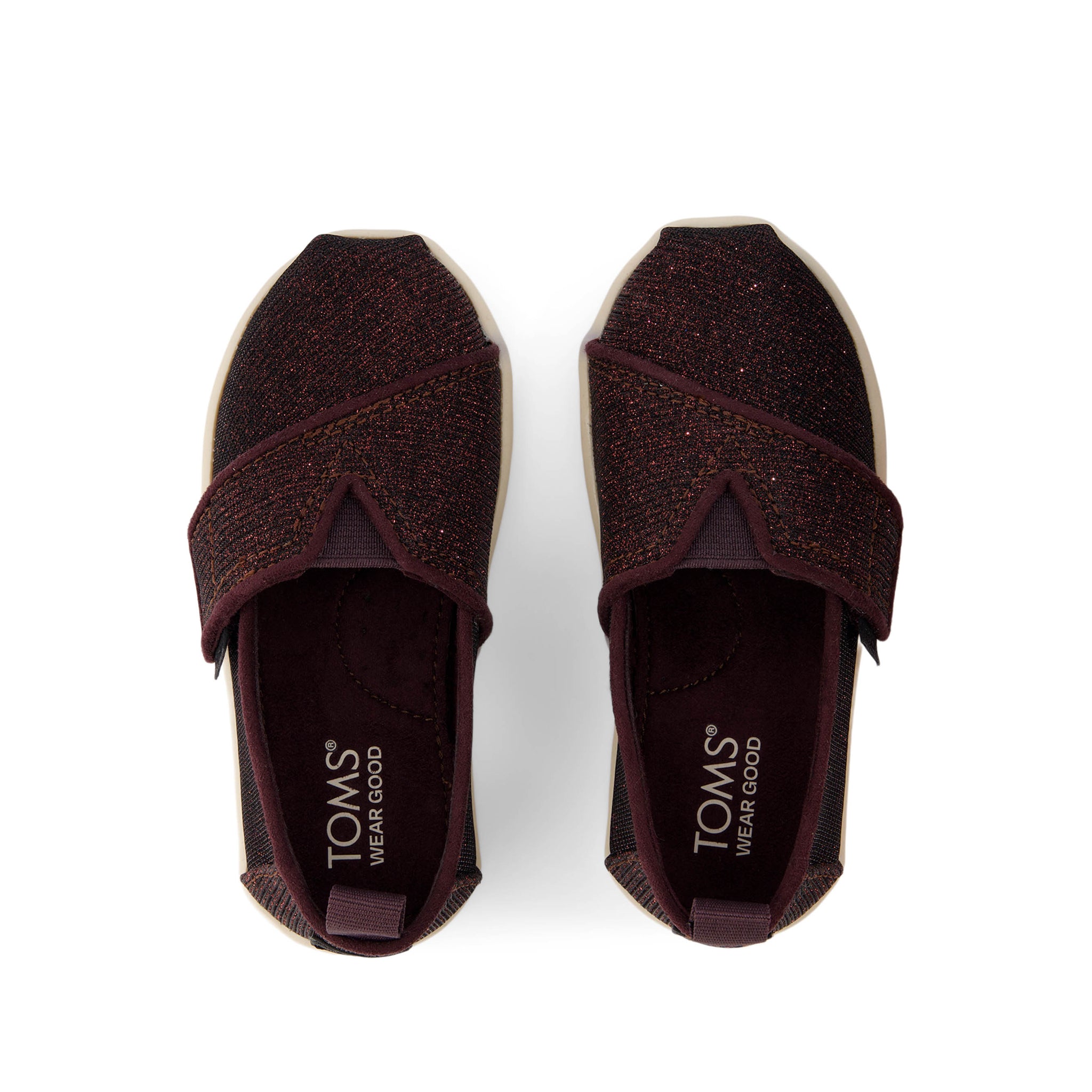 Alpargata Toddler Shoe - Blackberry Sparkle Glitter Top View