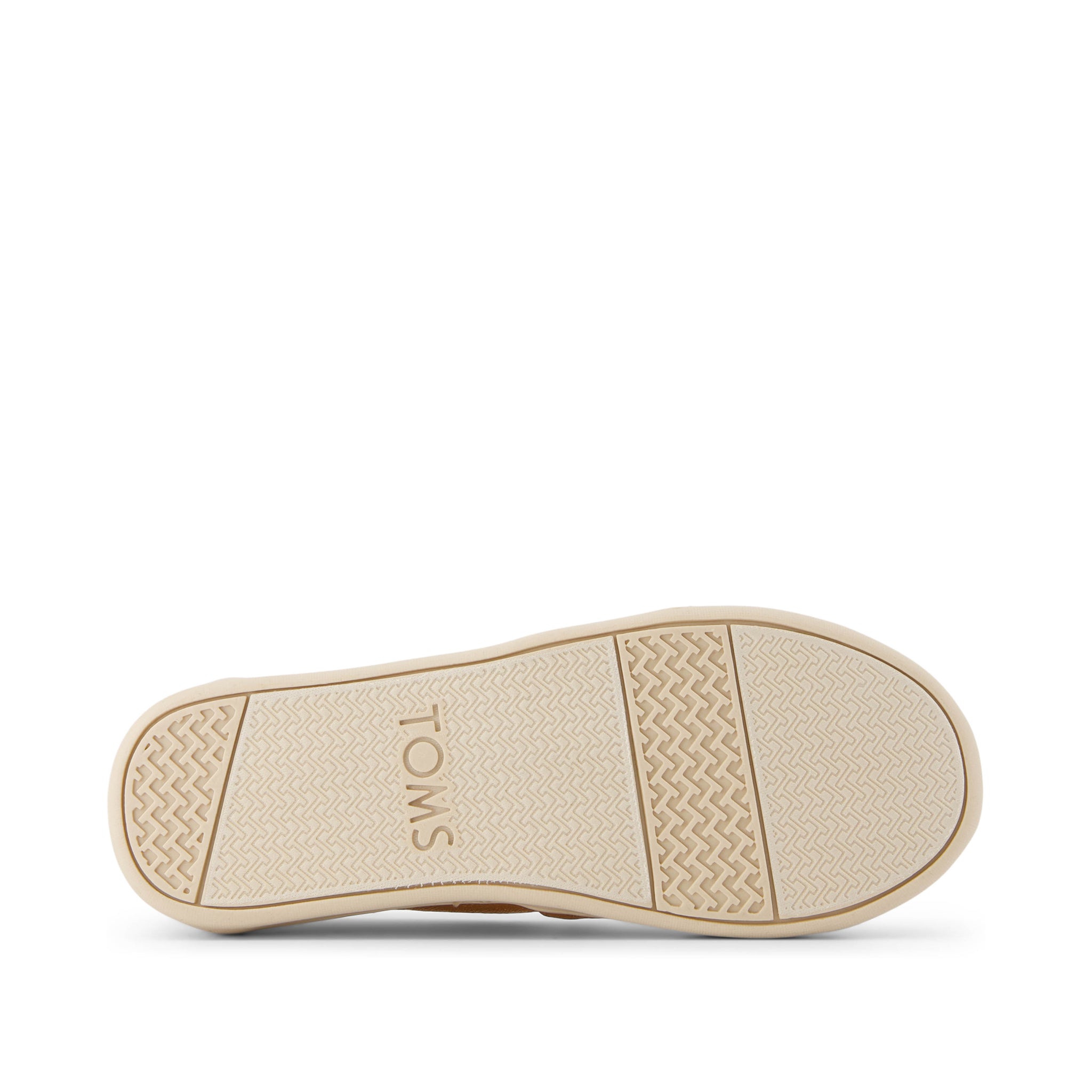 Alpargata Kids Shoe - Rose Gold Metallic Herringbone Bottom Sole View