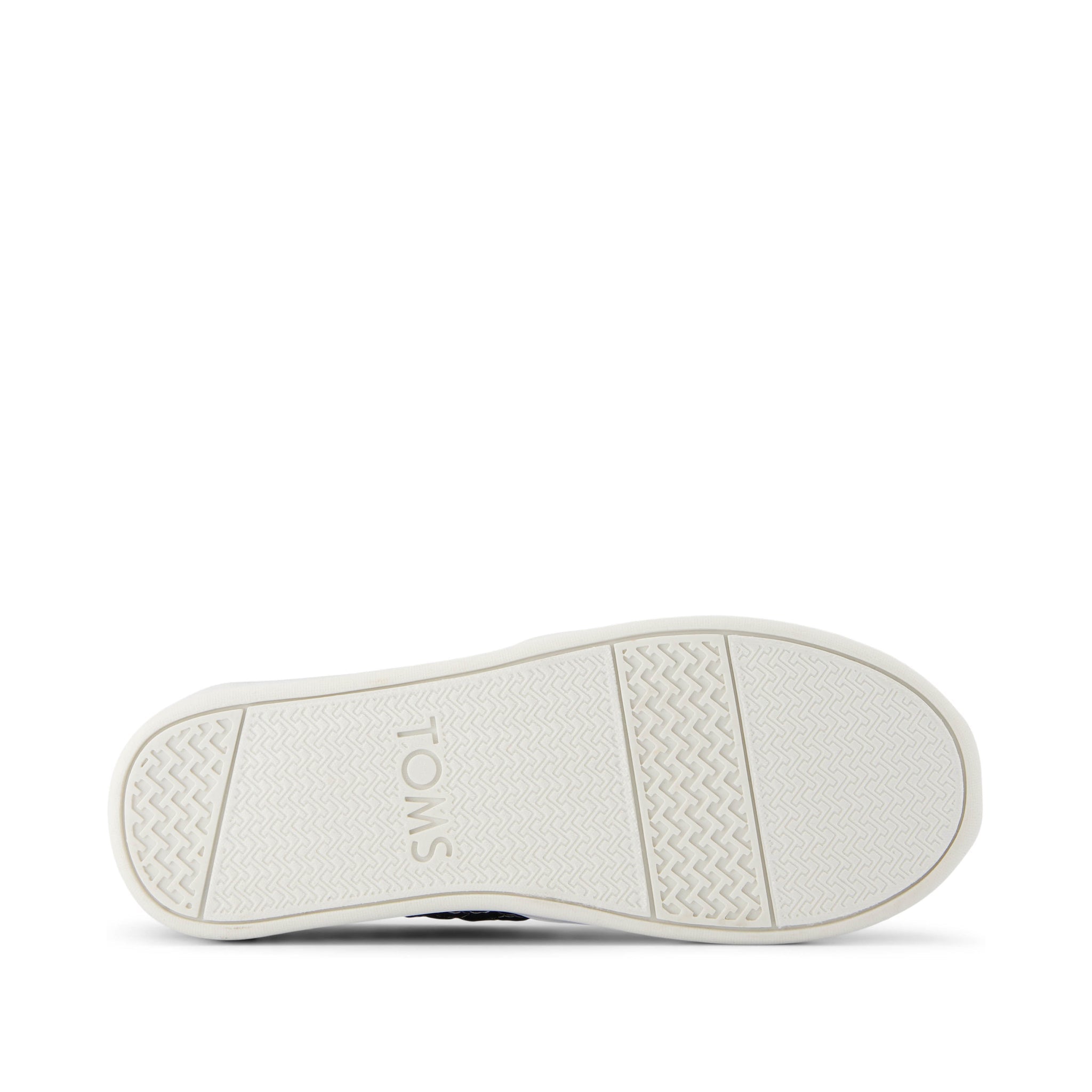 Youth Alpargata Black Quilted Daisy Kids Shoe Bottom Sole View