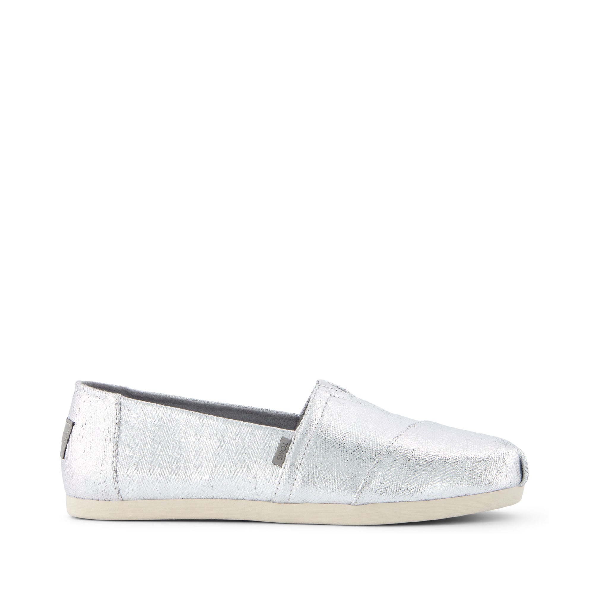 Alpargata Cloudbound - Silver Metallic Herringbone Side View