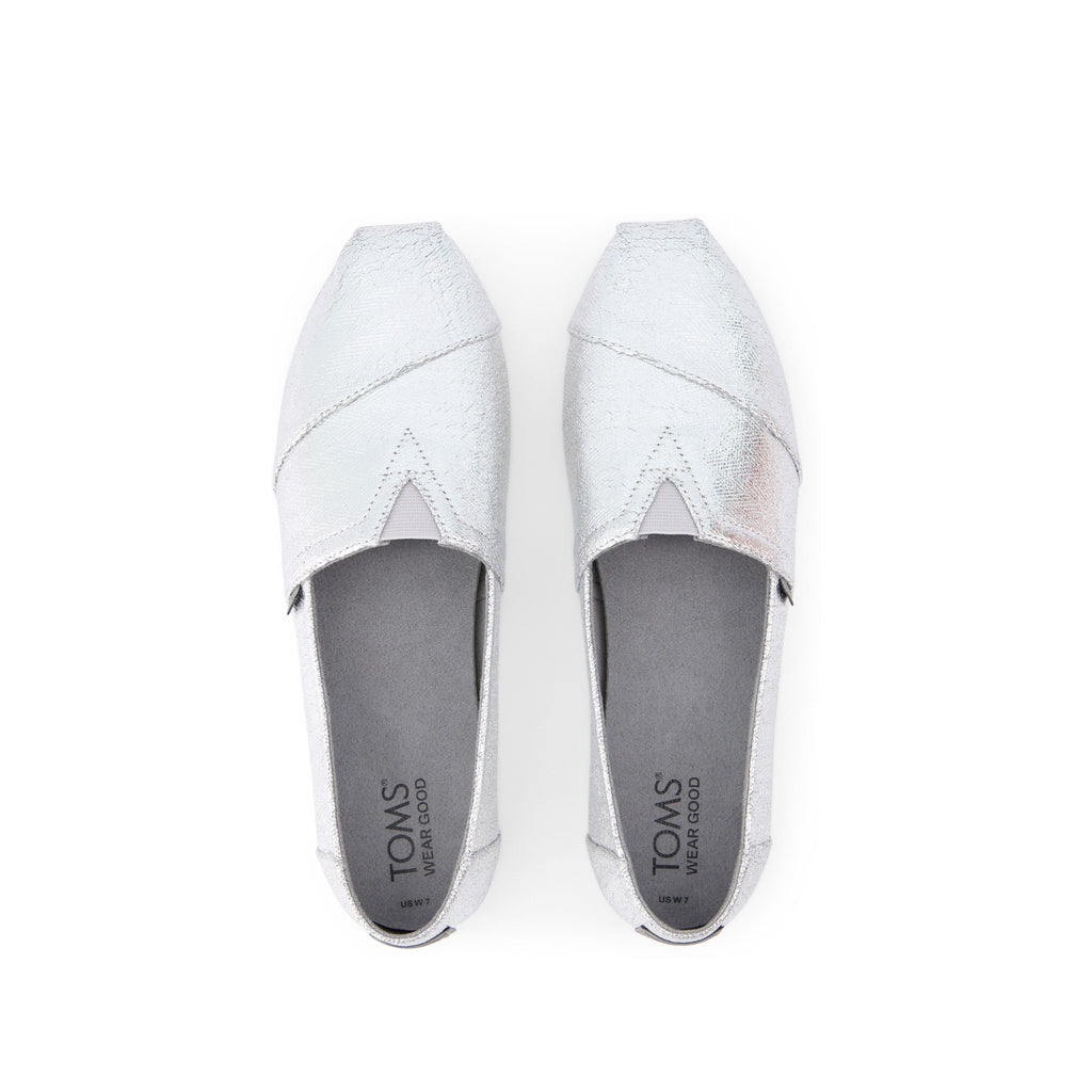 Alpargata Cloudbound - Silver Metallic Herringbone Top View