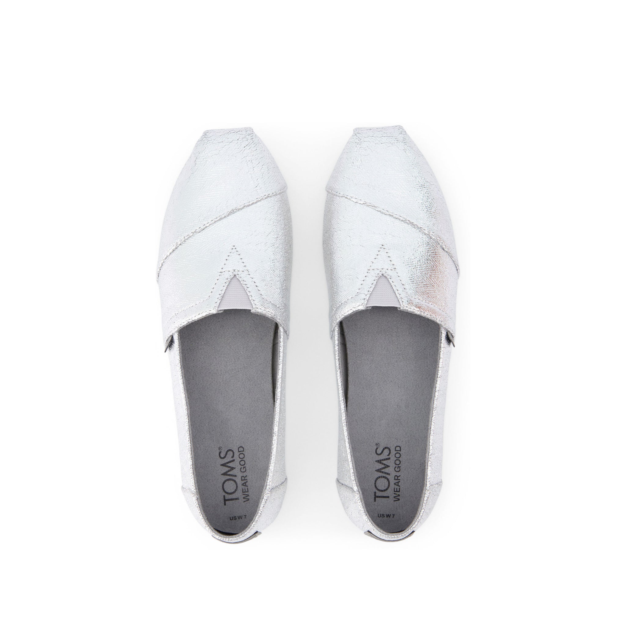 Alpargata Cloudbound - Silver Metallic Herringbone Top View