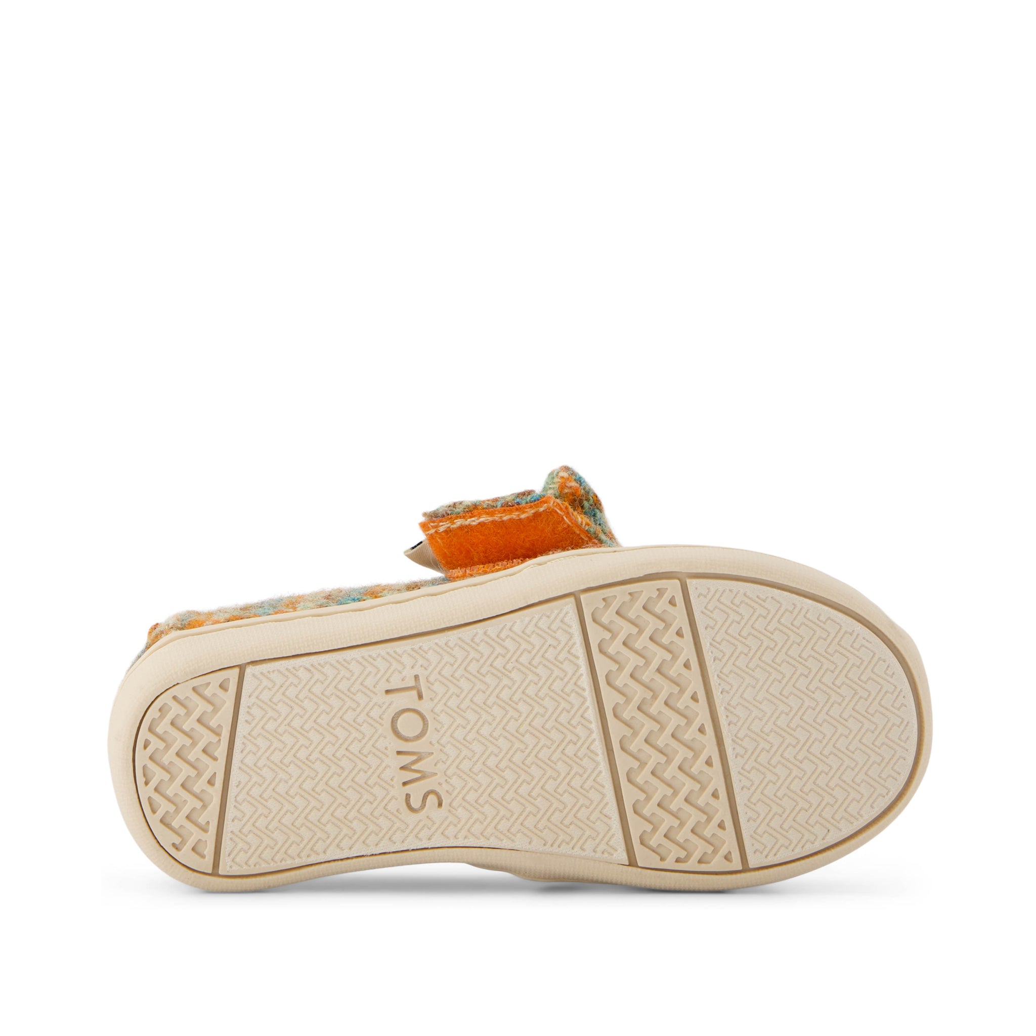 Alpargata Toddler Shoe - Multi Cozy Houndstooth with Bow Bottom Sole View