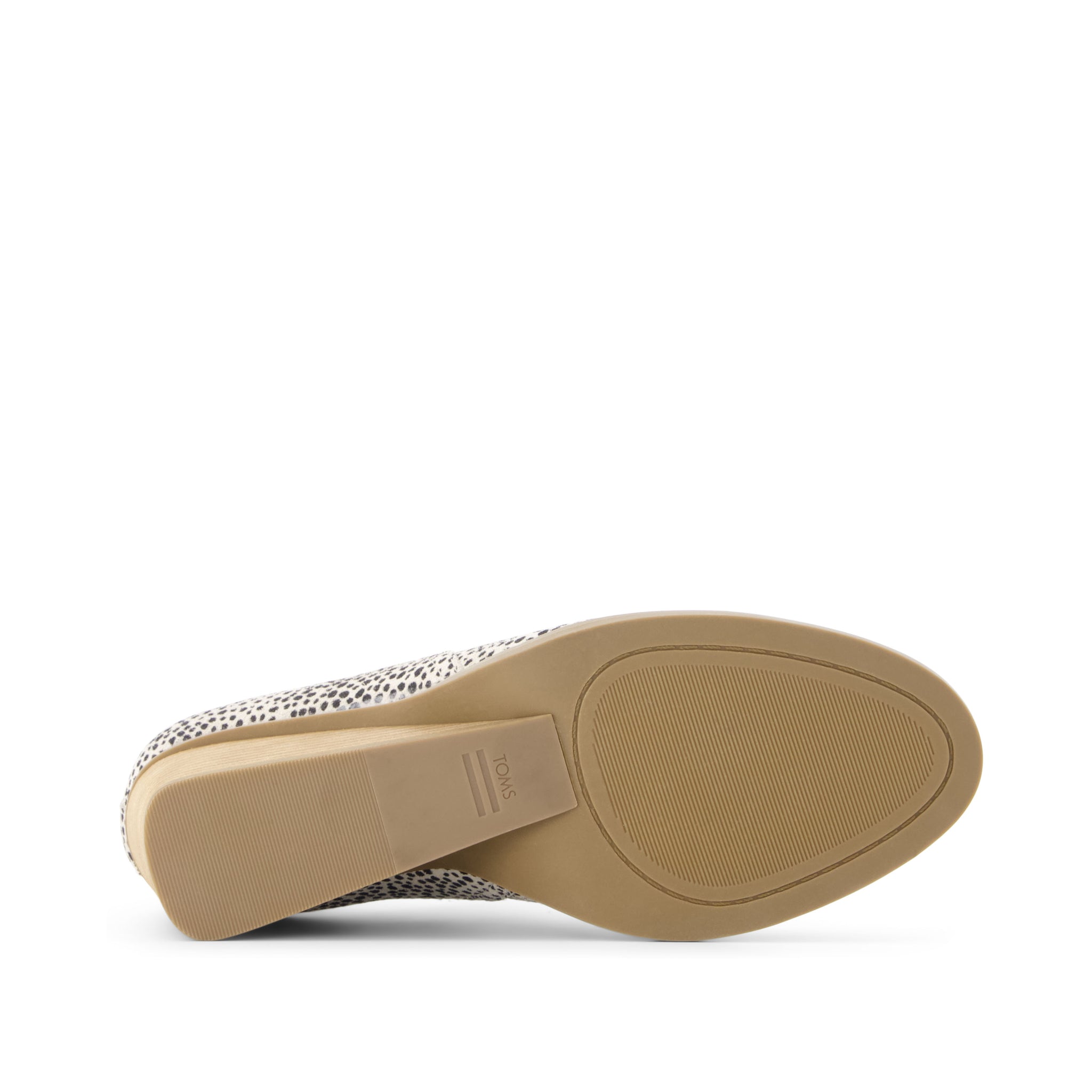 Gwen Natural Mini Cheetah Suede Wedge Boot Bottom Sole View