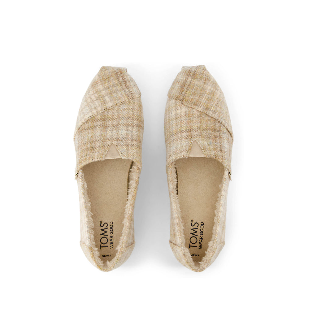 Alpargata Cloudbound - Natural Cozy Plaid Top View