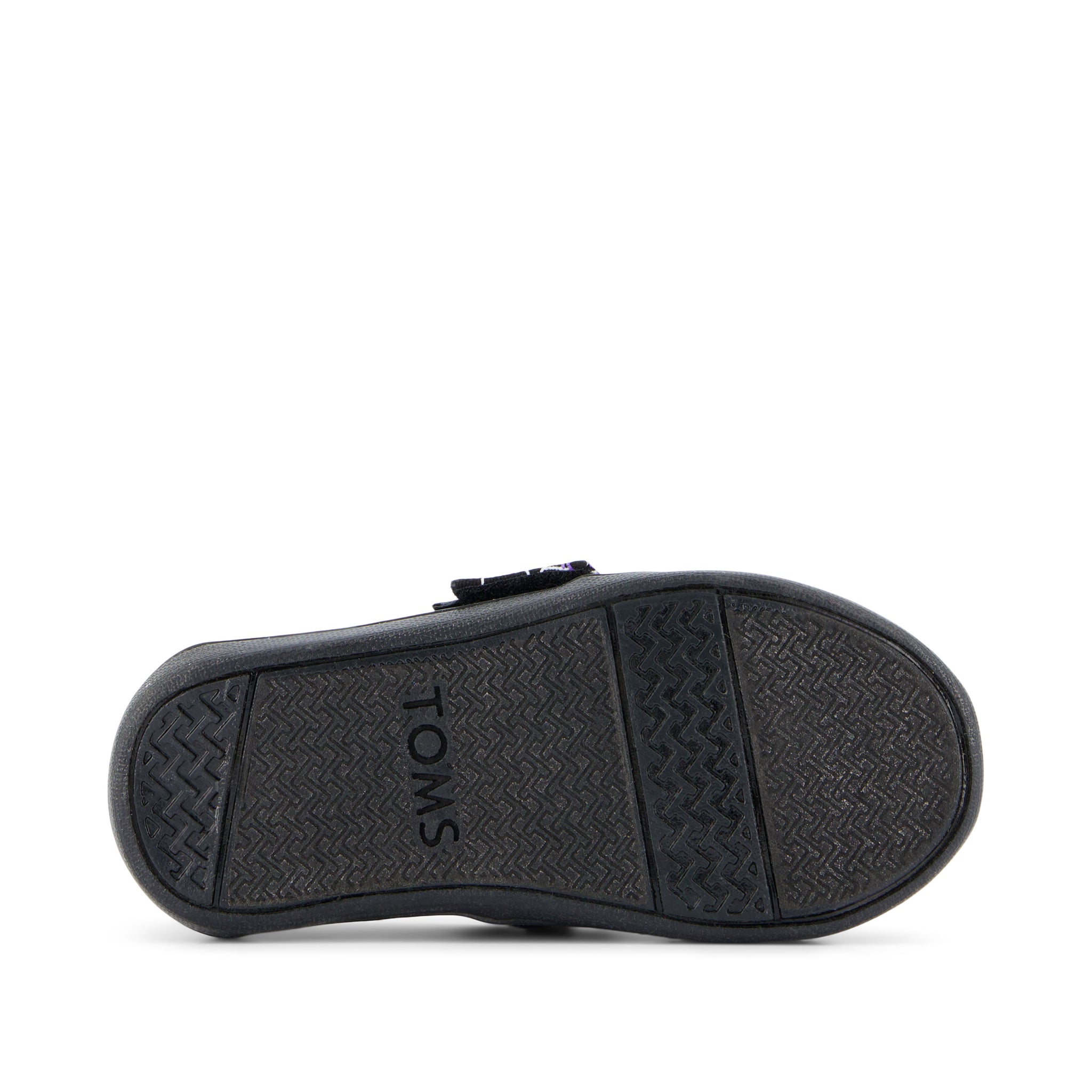 Alpargata Toddler Shoe - Black Glow In The Dark Spiders Bottom Sole View