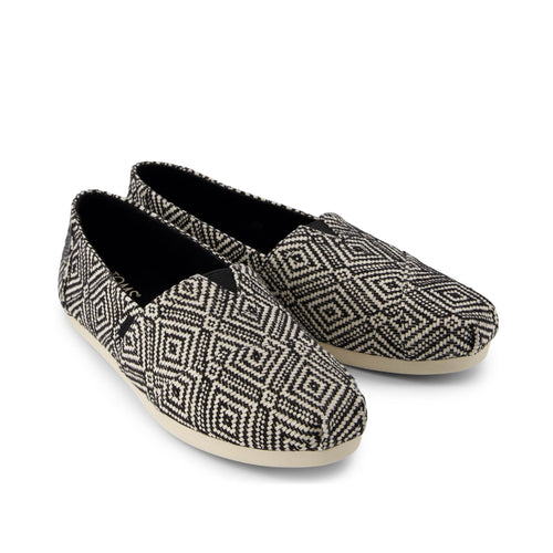 Alpargata Black Diamond Geo Woven Front View