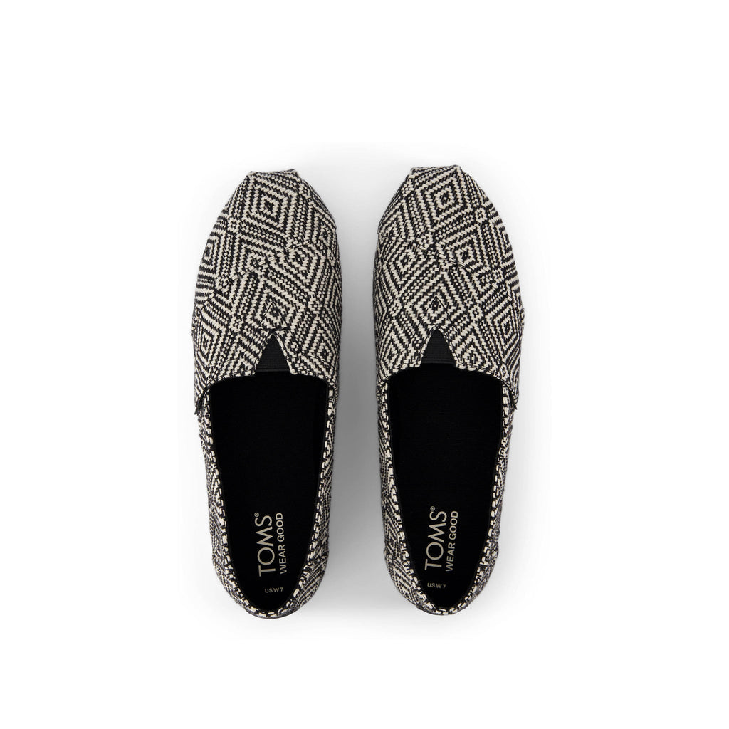 Alpargata Black Diamond Geo Woven Top View