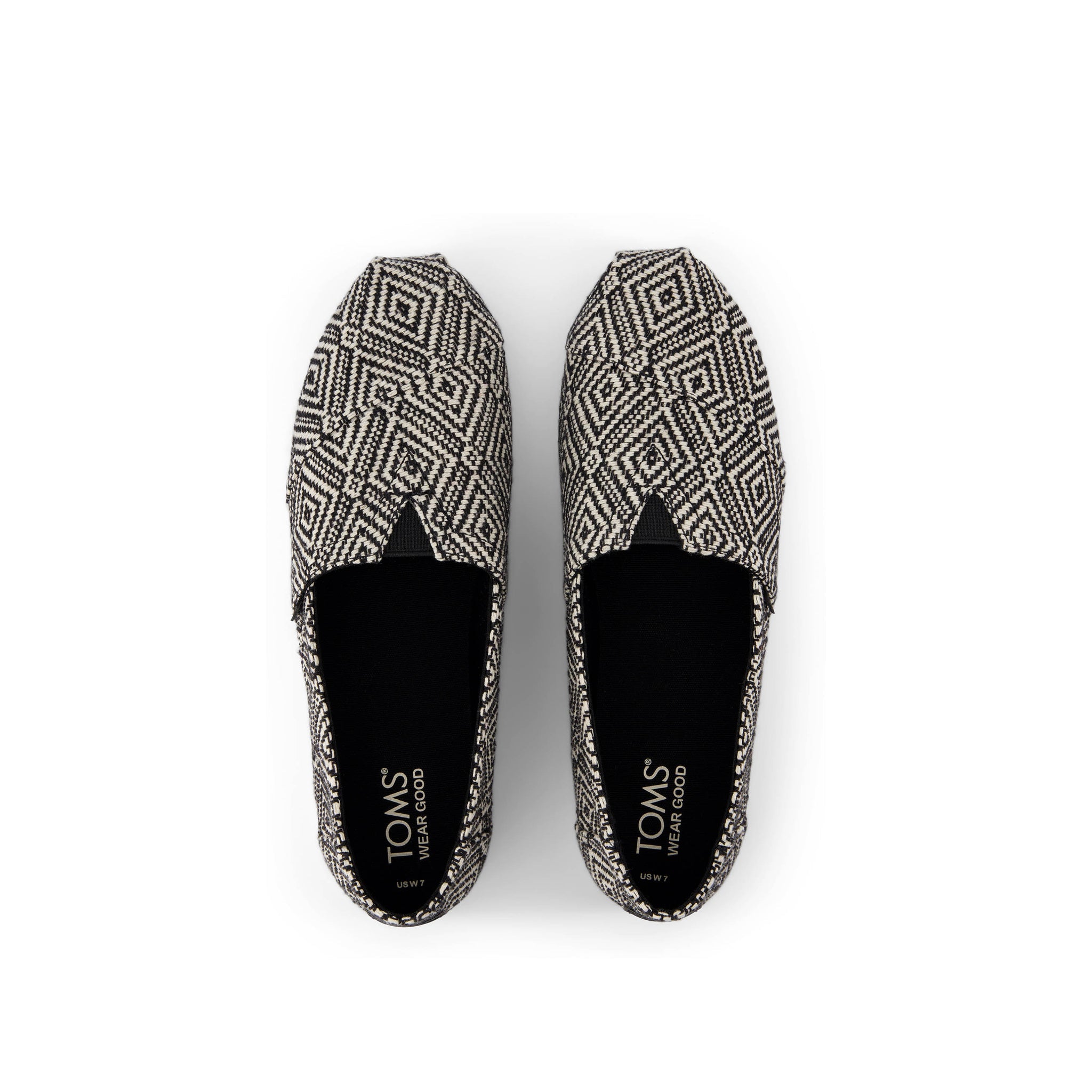 Alpargata Black Diamond Geo Woven Top View