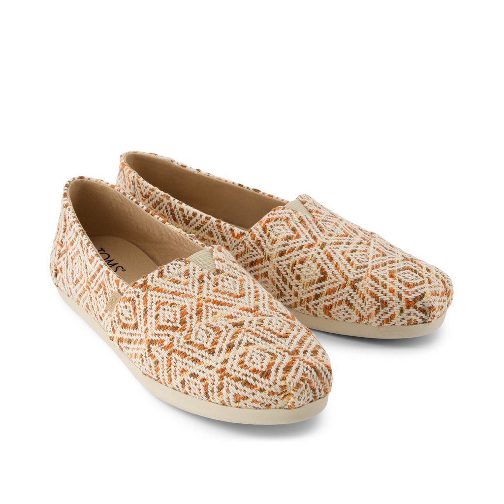 Alpargata Tan Diamond Geo Woven Front View