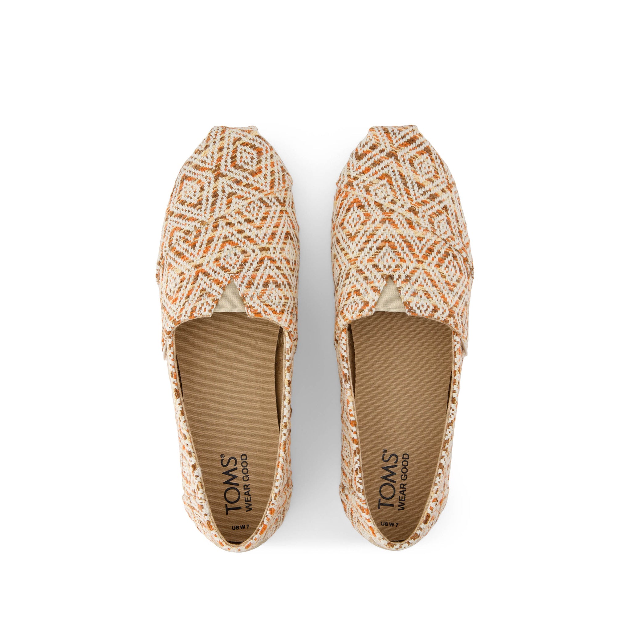 Alpargata Tan Diamond Geo Woven Top View