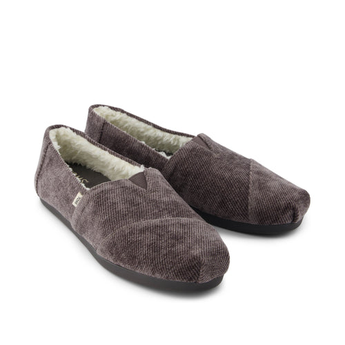 Alpargata Cloudbound - Dark Grey Cozy Corduroy Front View