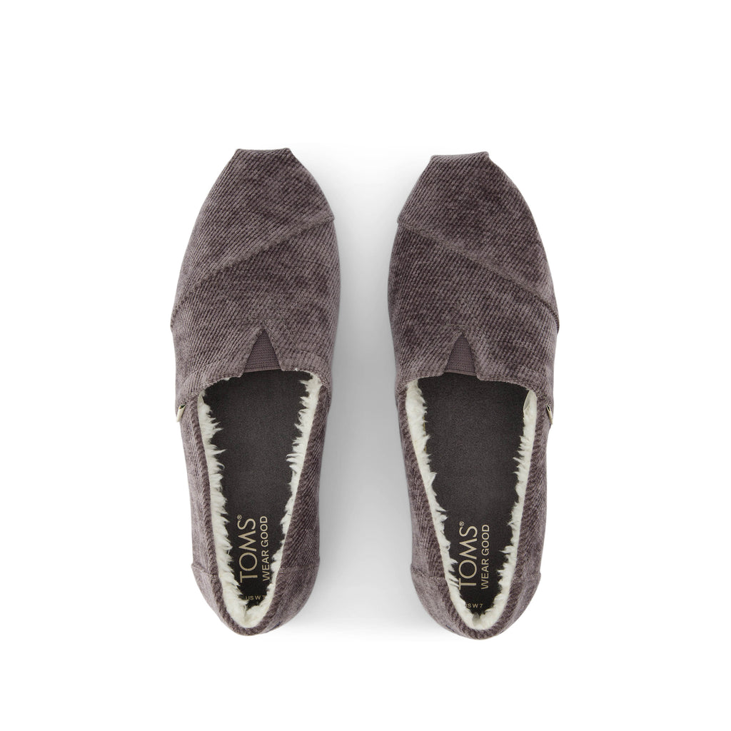 Alpargata Cloudbound - Dark Grey Cozy Corduroy Top View