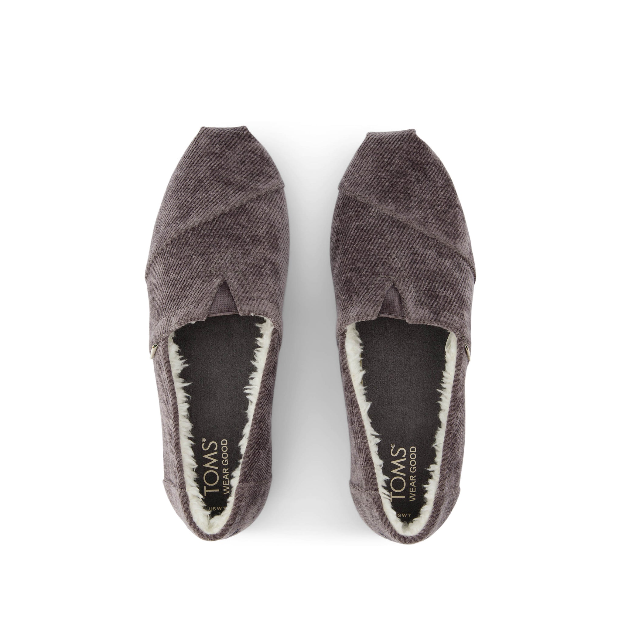 Alpargata Cloudbound - Dark Grey Cozy Corduroy Top View