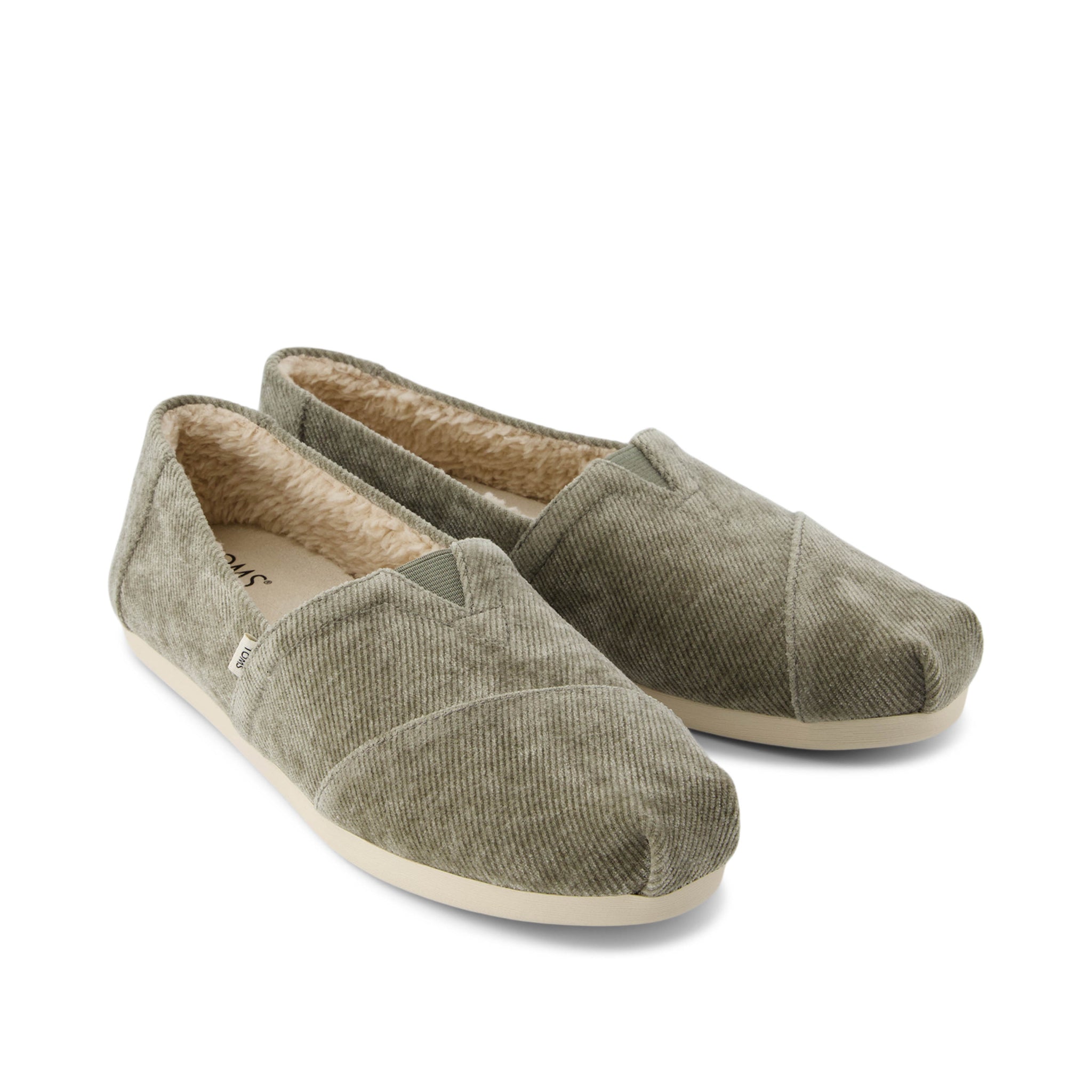 Alpargata Cloudbound - Basil Green Cozy Corduroy Front View