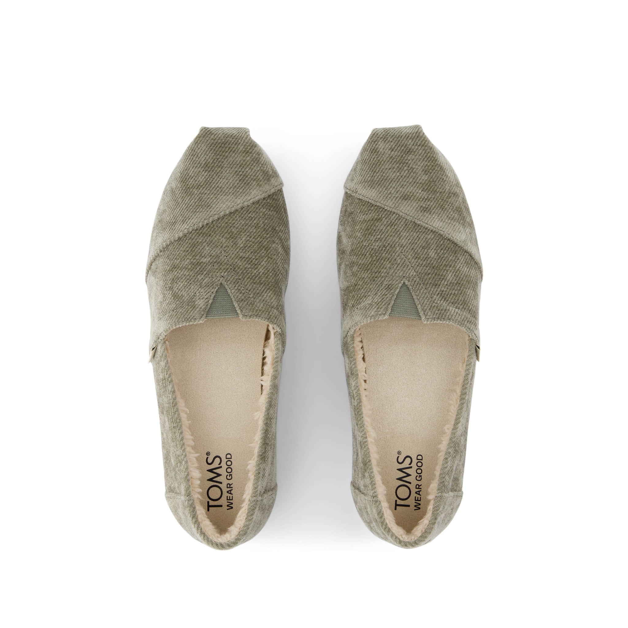 Alpargata Cloudbound - Basil Green Cozy Corduroy Top View