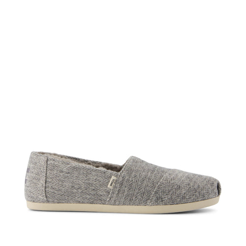 Alpargata Grey Cozy Herringbone Side View