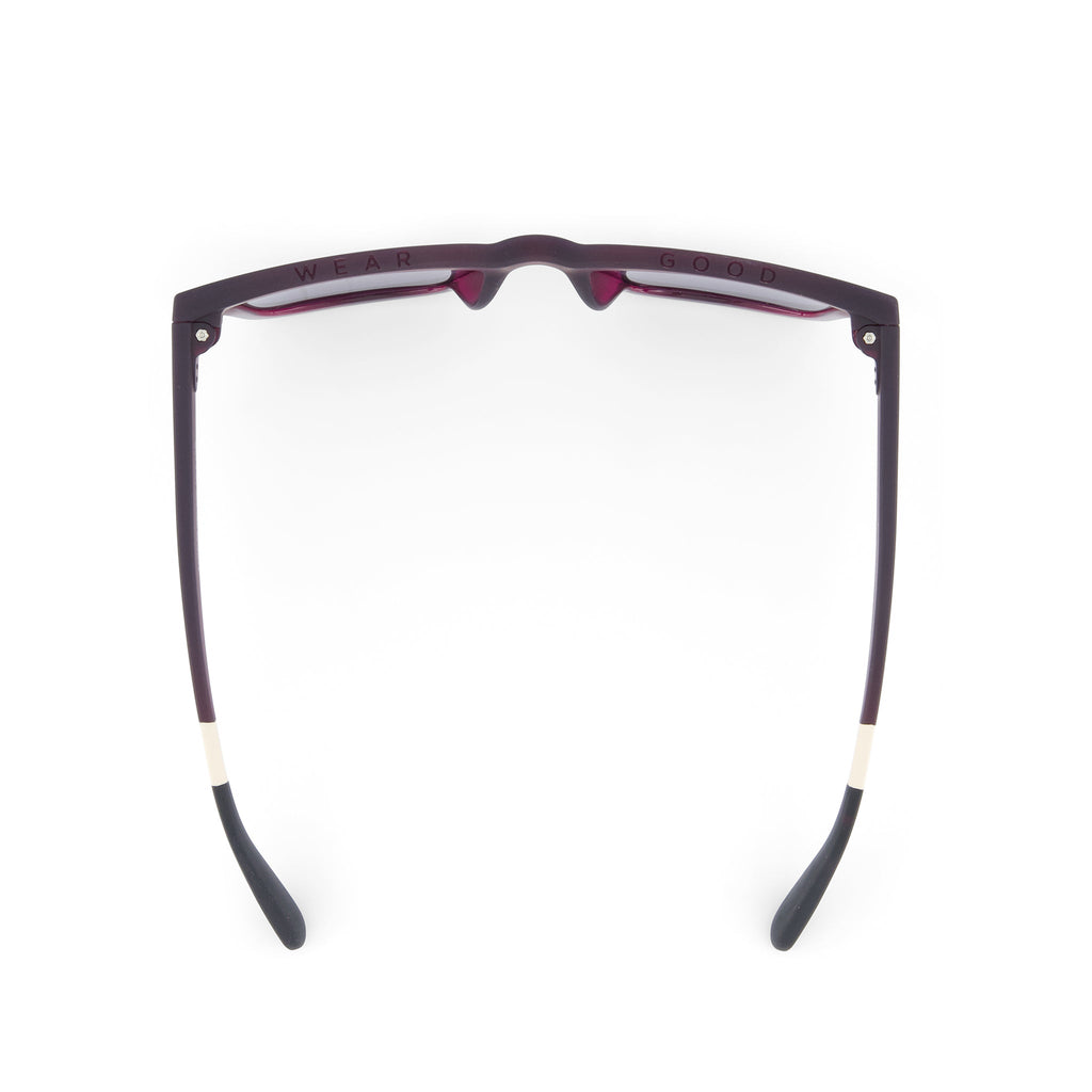 Adelaide Plum Traveler Sunglasses Top View