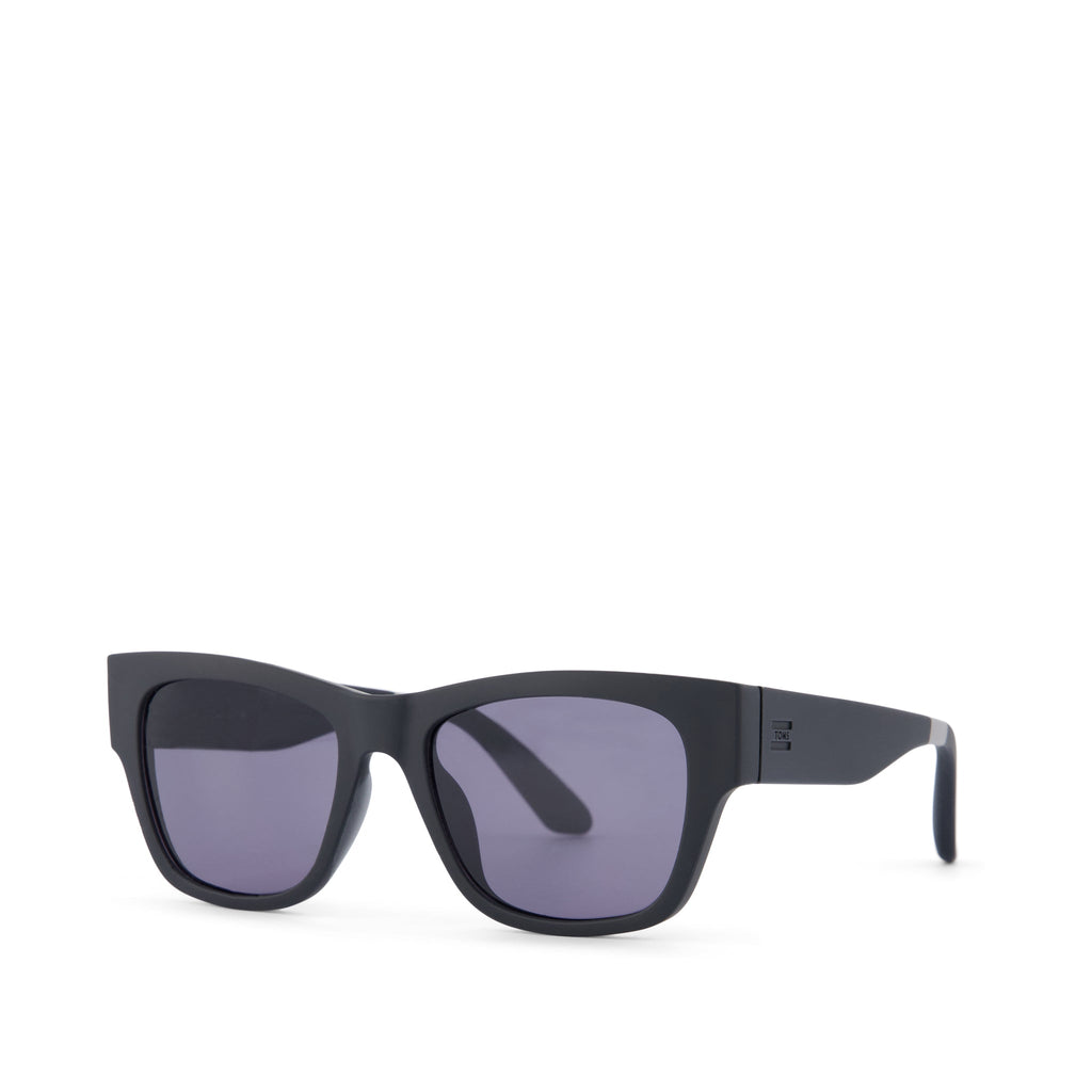 Devon Matte Black Traveler Sunglasses Side Angle View