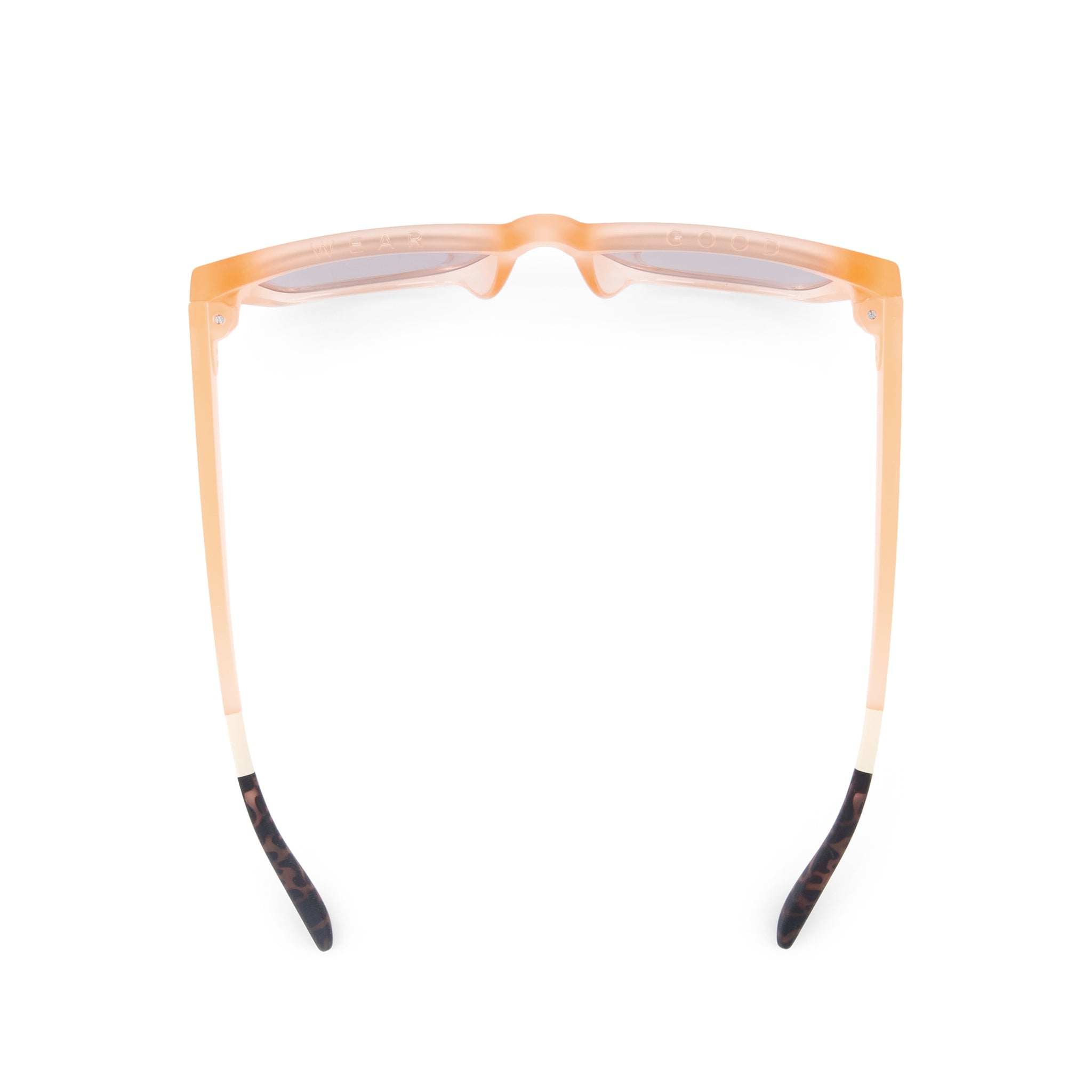 Devon Peach Traveler Sunglasses Top View