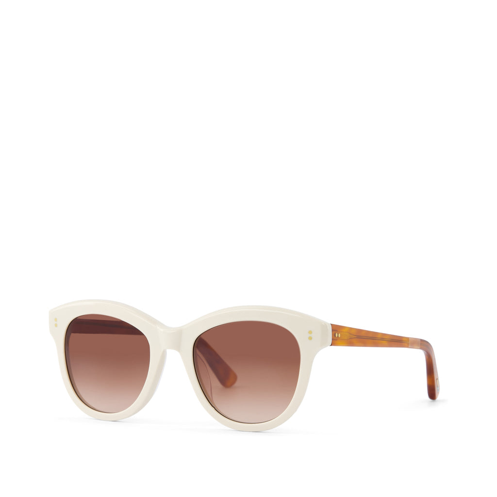 Gwyneth Honey Tortoise Handcrafted Sunglasses Side Angle View
