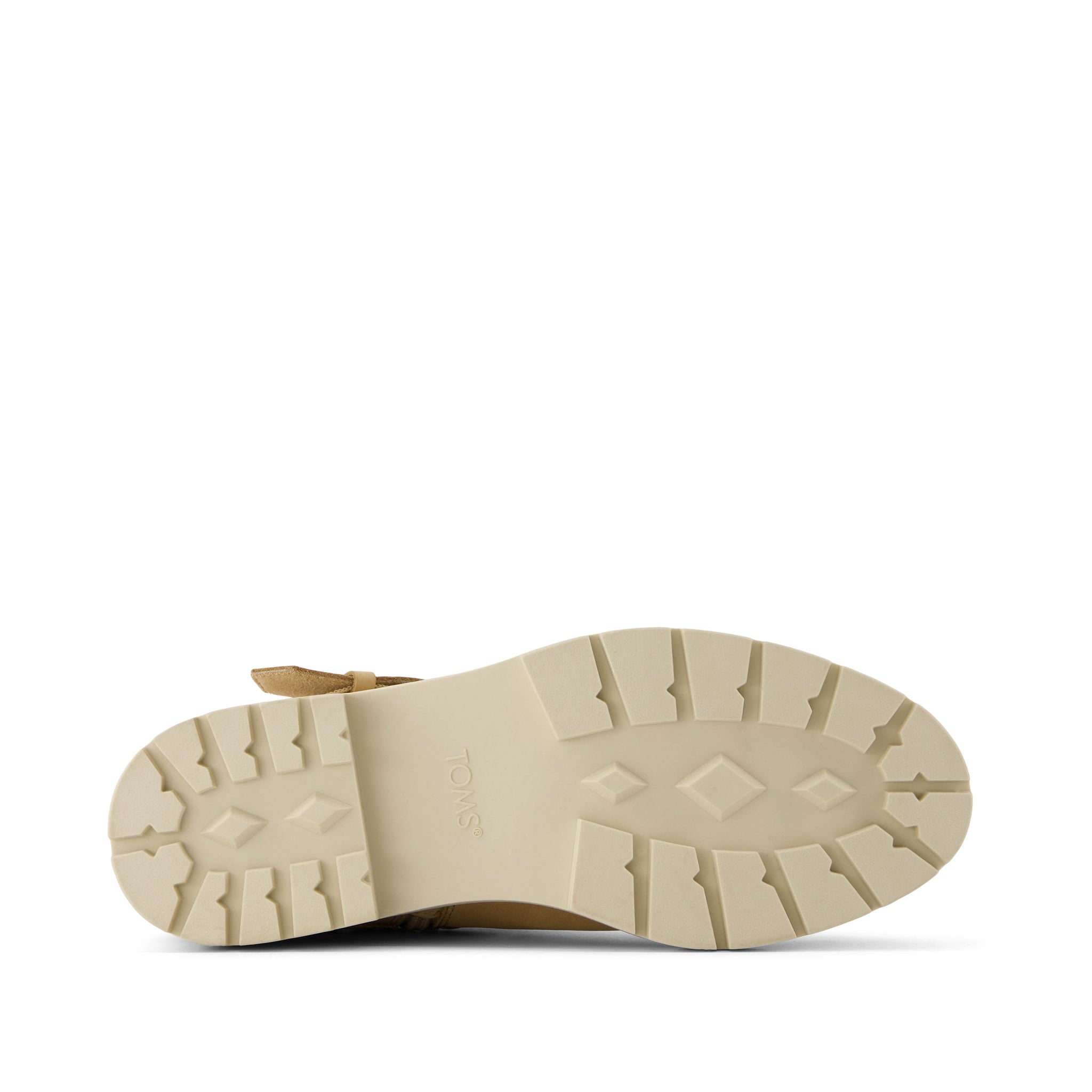 Ionie Moto Boot - Oatmeal Nubuck Leather Bottom Sole View