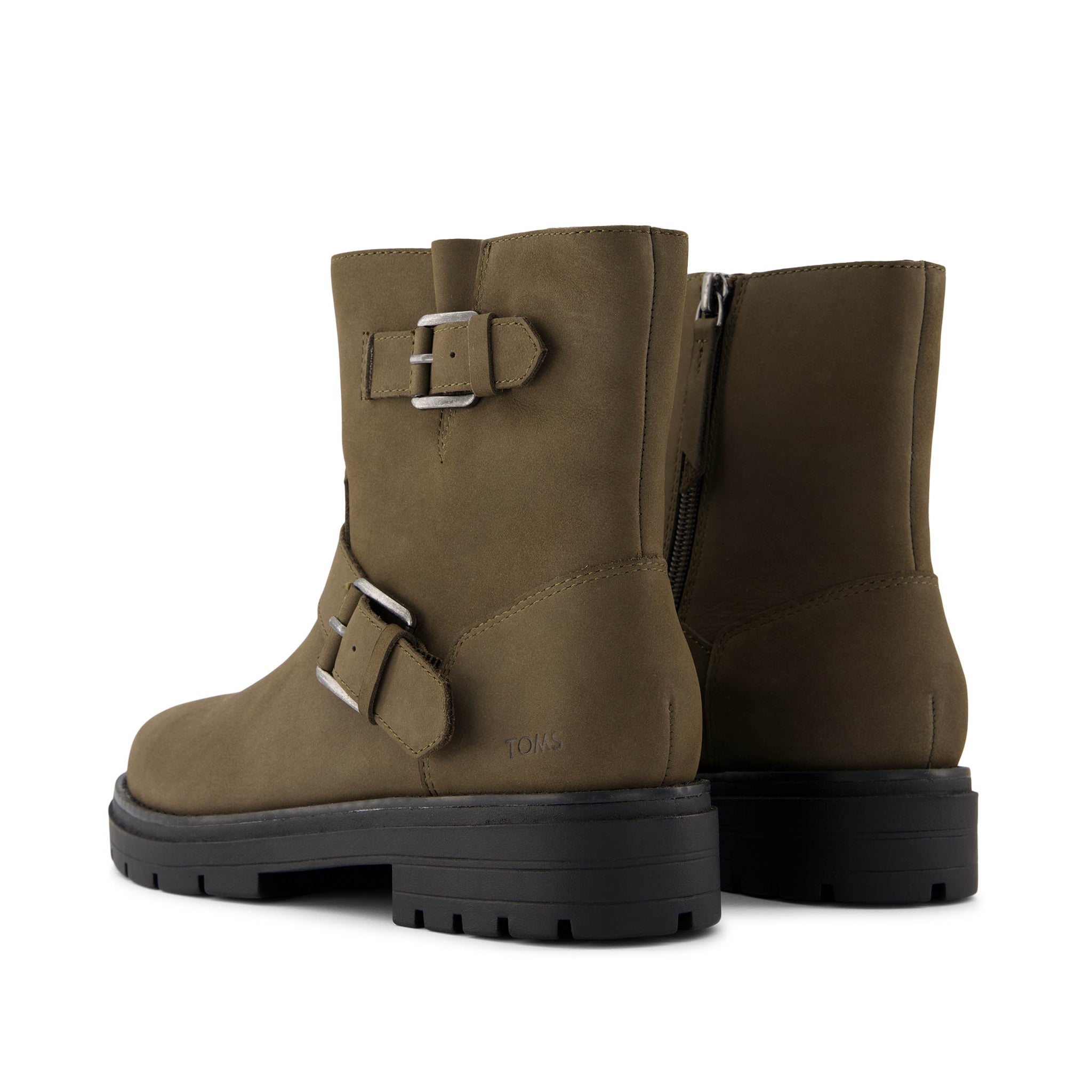 Ionie Moto Boot - Canteen Nubuck Leather Back View