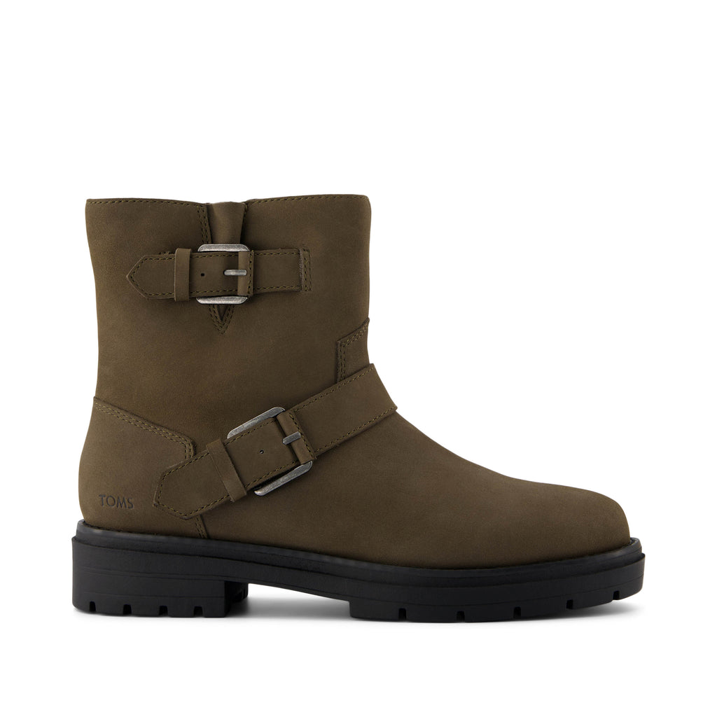 Ionie Moto Boot - Canteen Nubuck Leather Side View