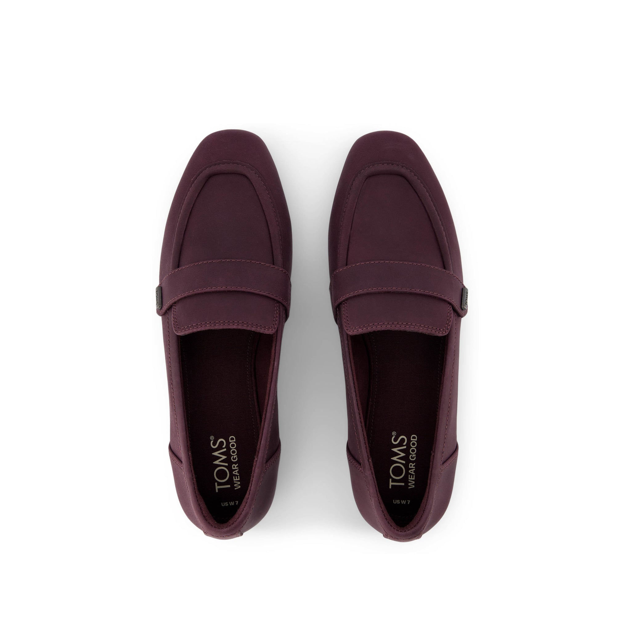 Lynette Blackberry Leather Loafer Top View