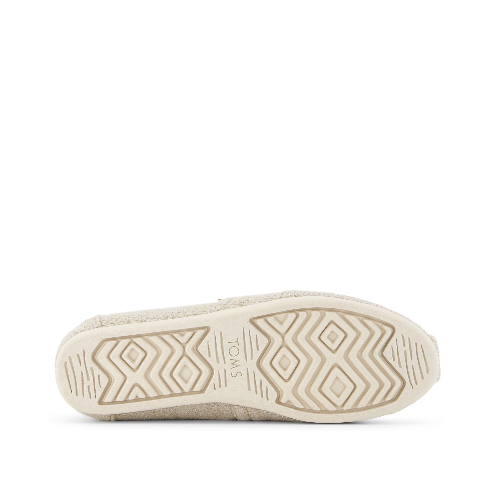 Alpargata Oatmeal Sparkle Knit Faux Fur Bottom Shot