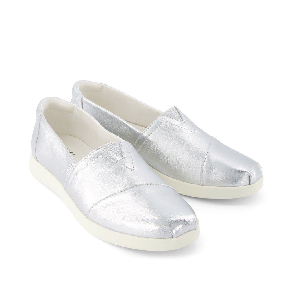 Alpargata Plus Silver Metallic Front View