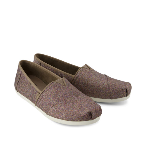 Alpargata Cloudbound - Champagne Rainbow Glitter Front View