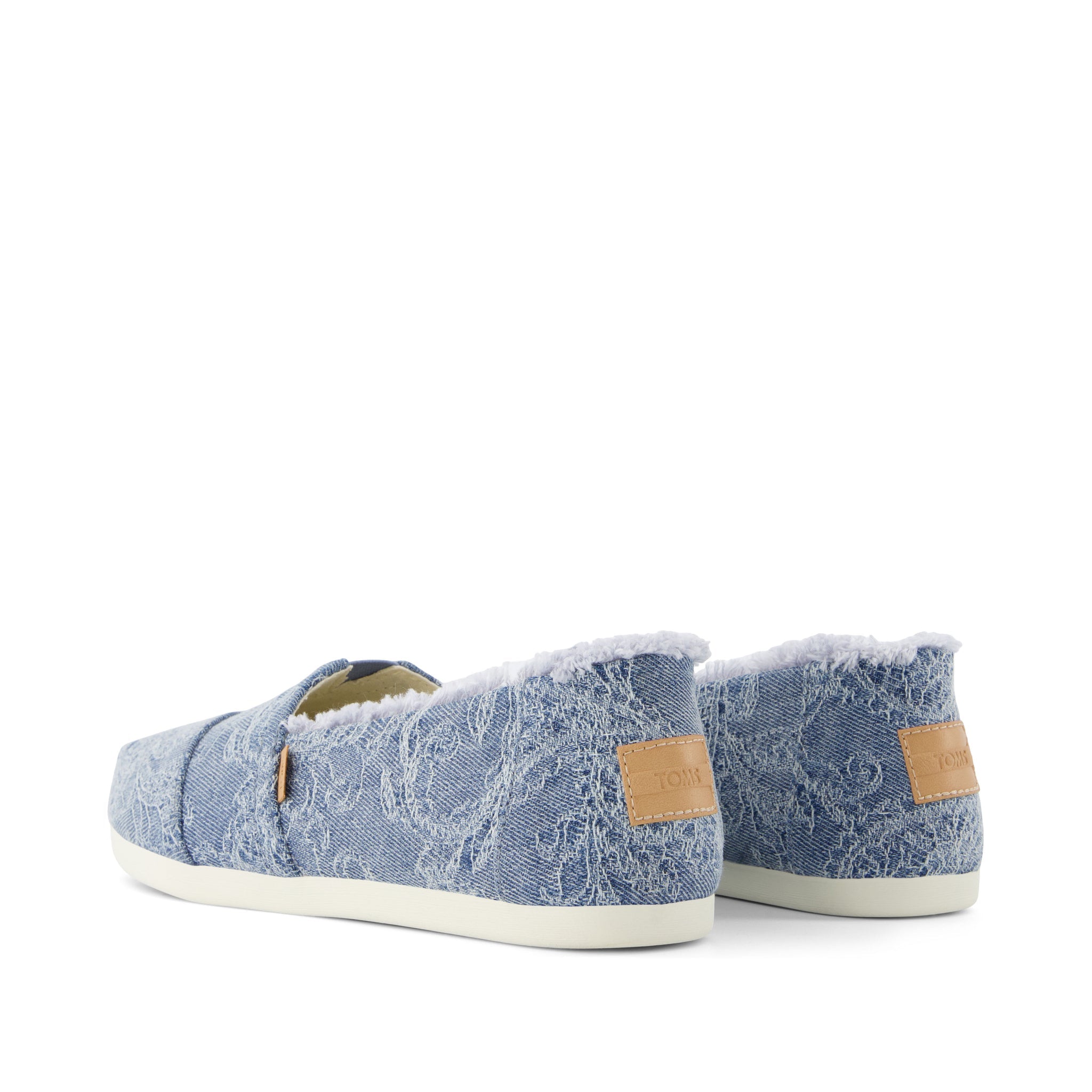 Alpargata Faded Sky Denim Floral Back View