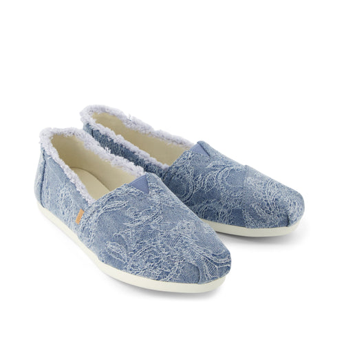 Alpargata Faded Sky Denim Floral Front View