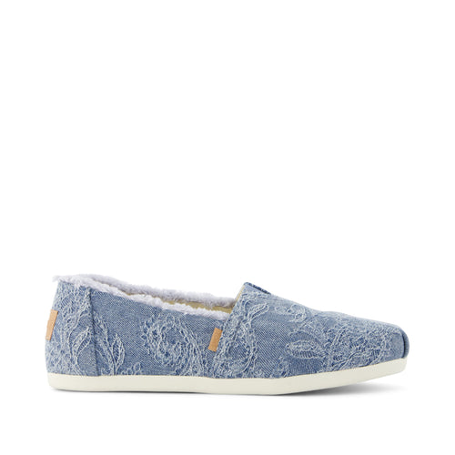 Alpargata Faded Sky Denim Floral Side View