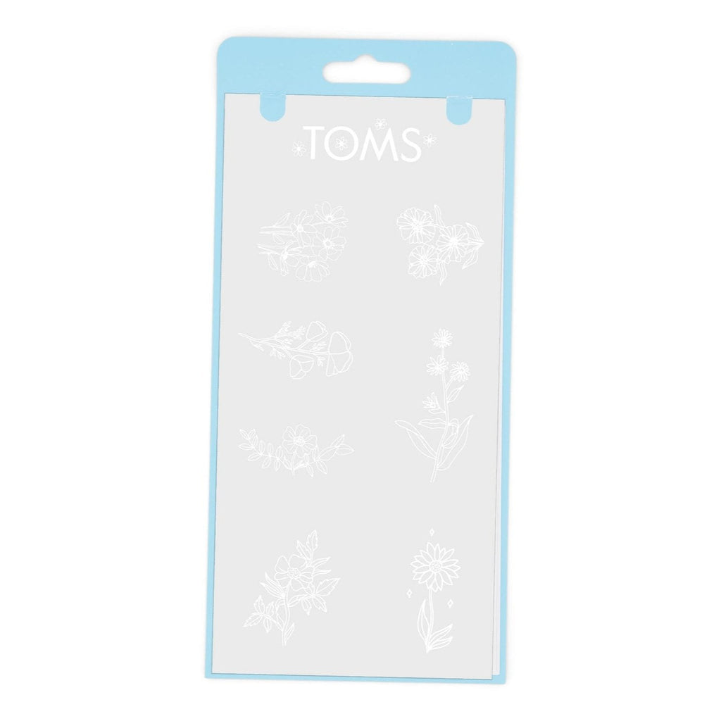 floral shoe tattoo stickers in cream detail shot