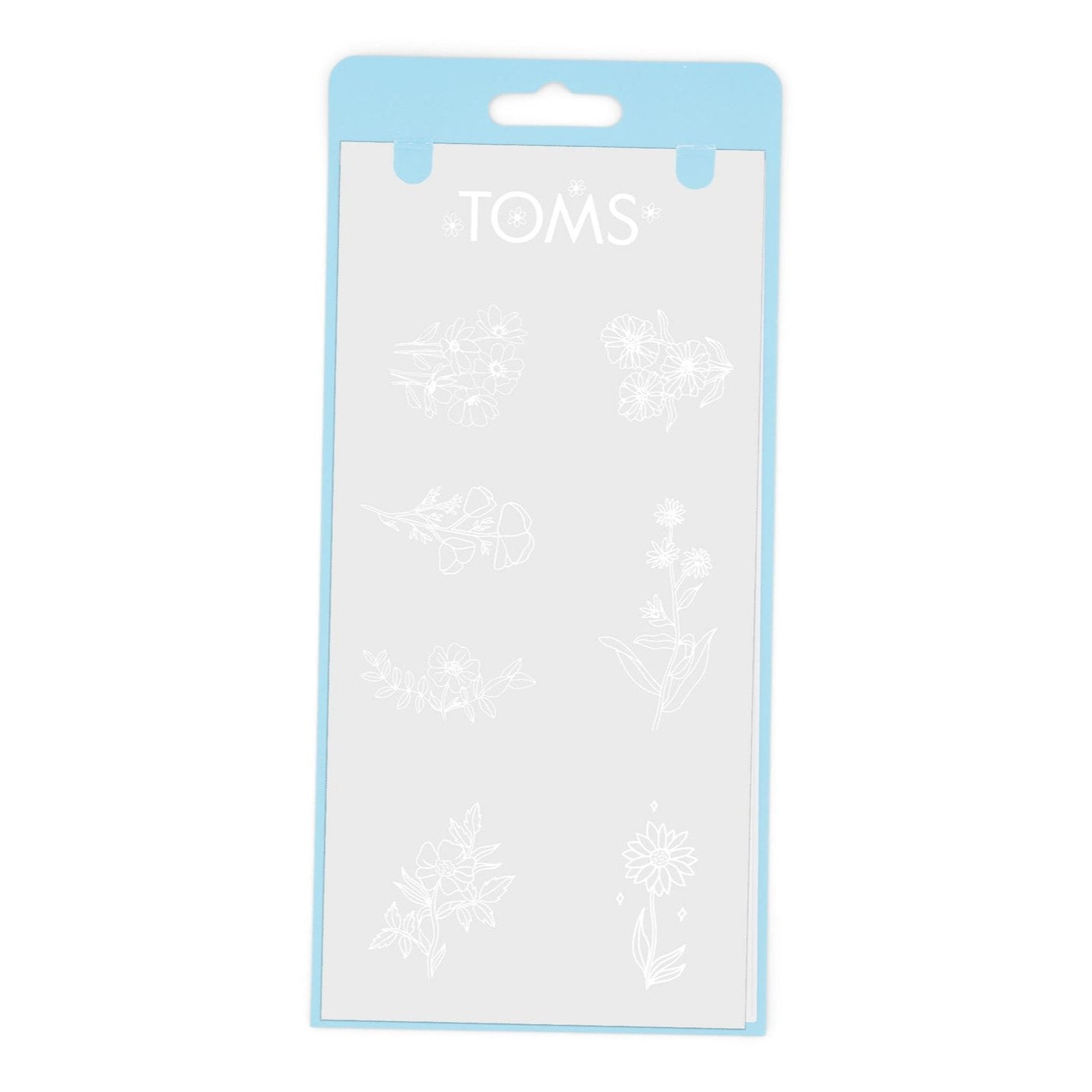 floral shoe tattoo stickers in cream detail shot