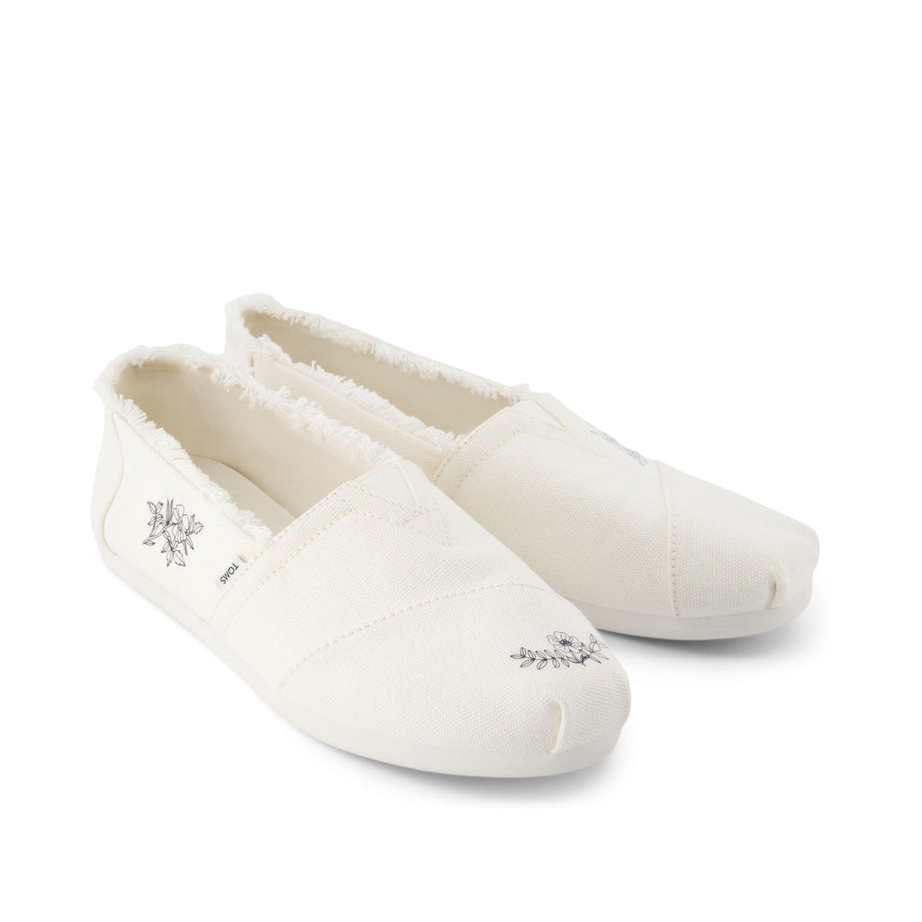 TOMS White Floral Shoe Tattoos 2 Pack Front View