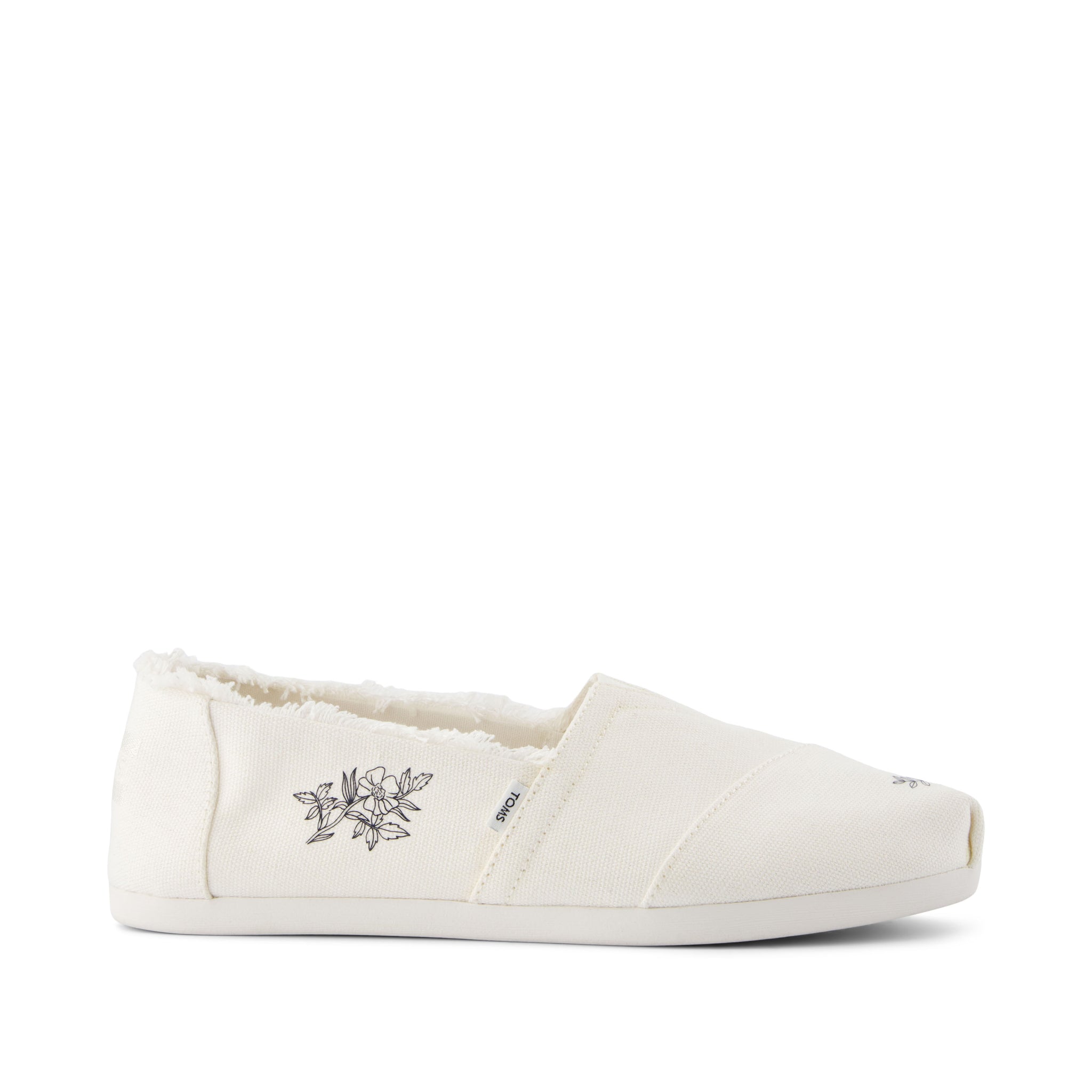 TOMS White Floral Shoe Tattoos 2 Pack Side View