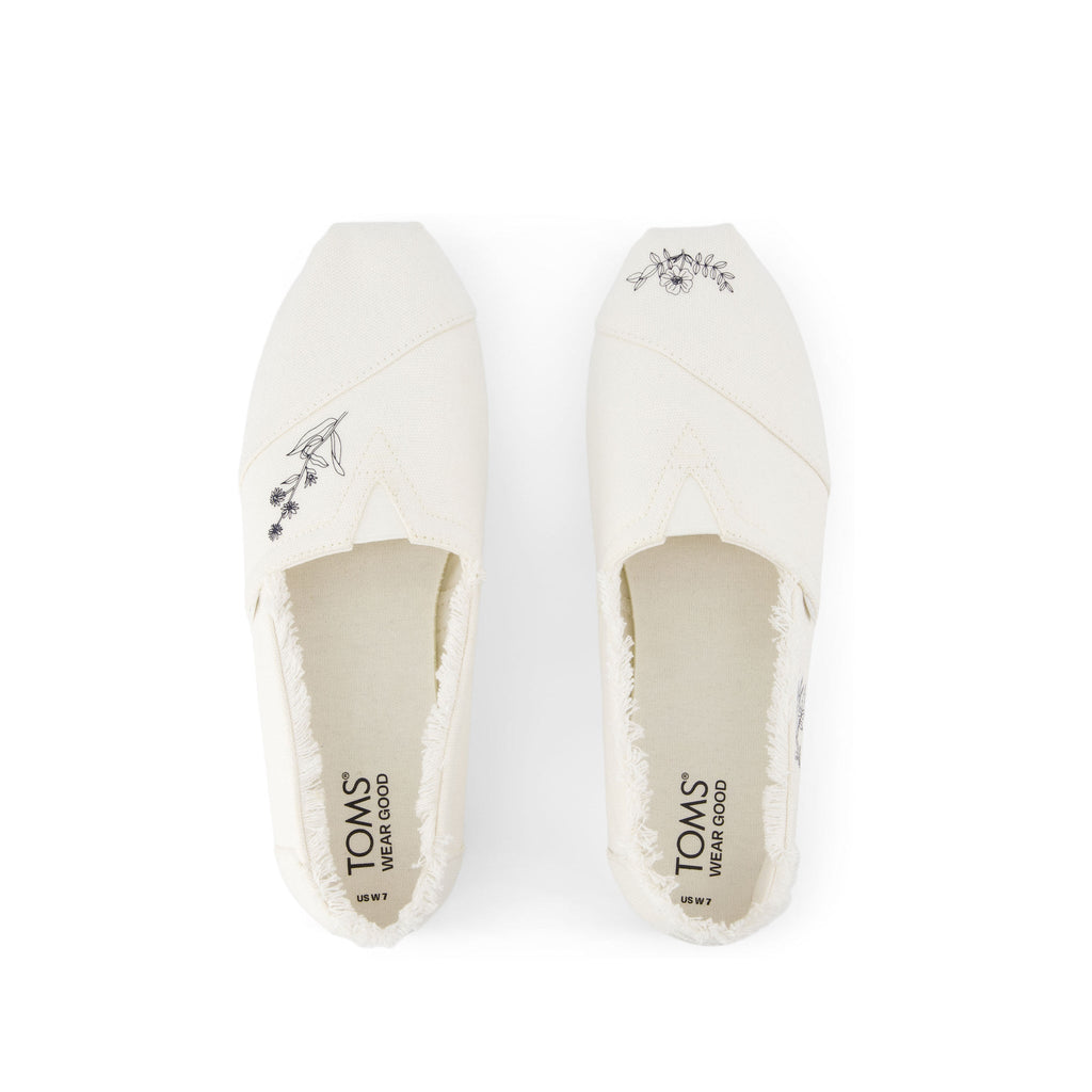 TOMS White Floral Shoe Tattoos 2 Pack Top View