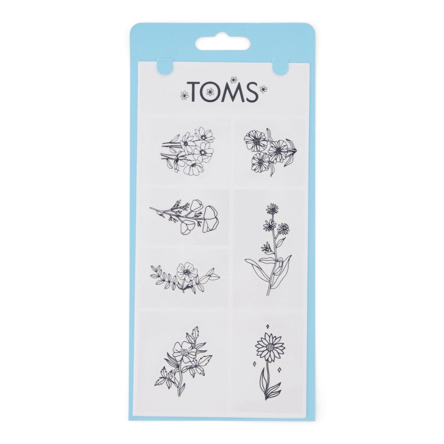 blue floral shoe tattoo sticker designs detail shot