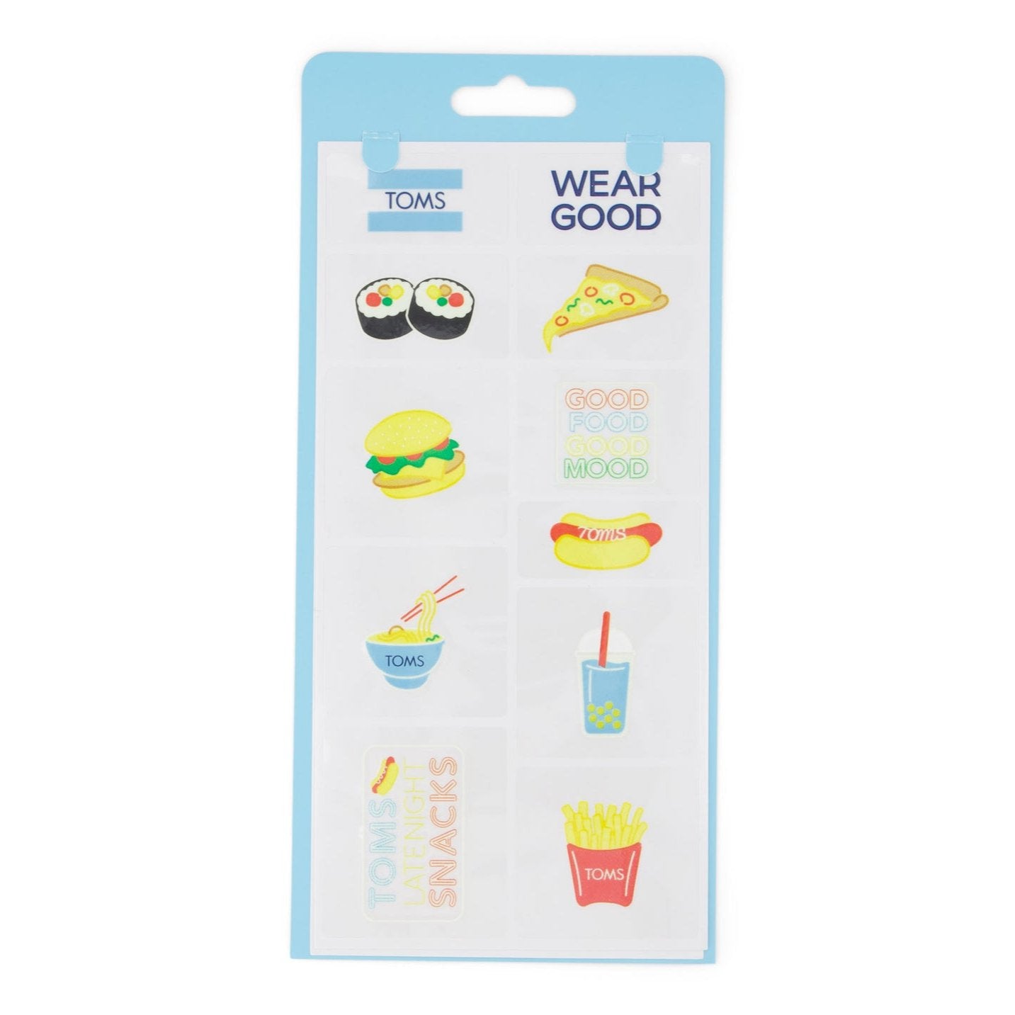 shoe tattoo stickers featuring glow in the dark snacks close up detail image