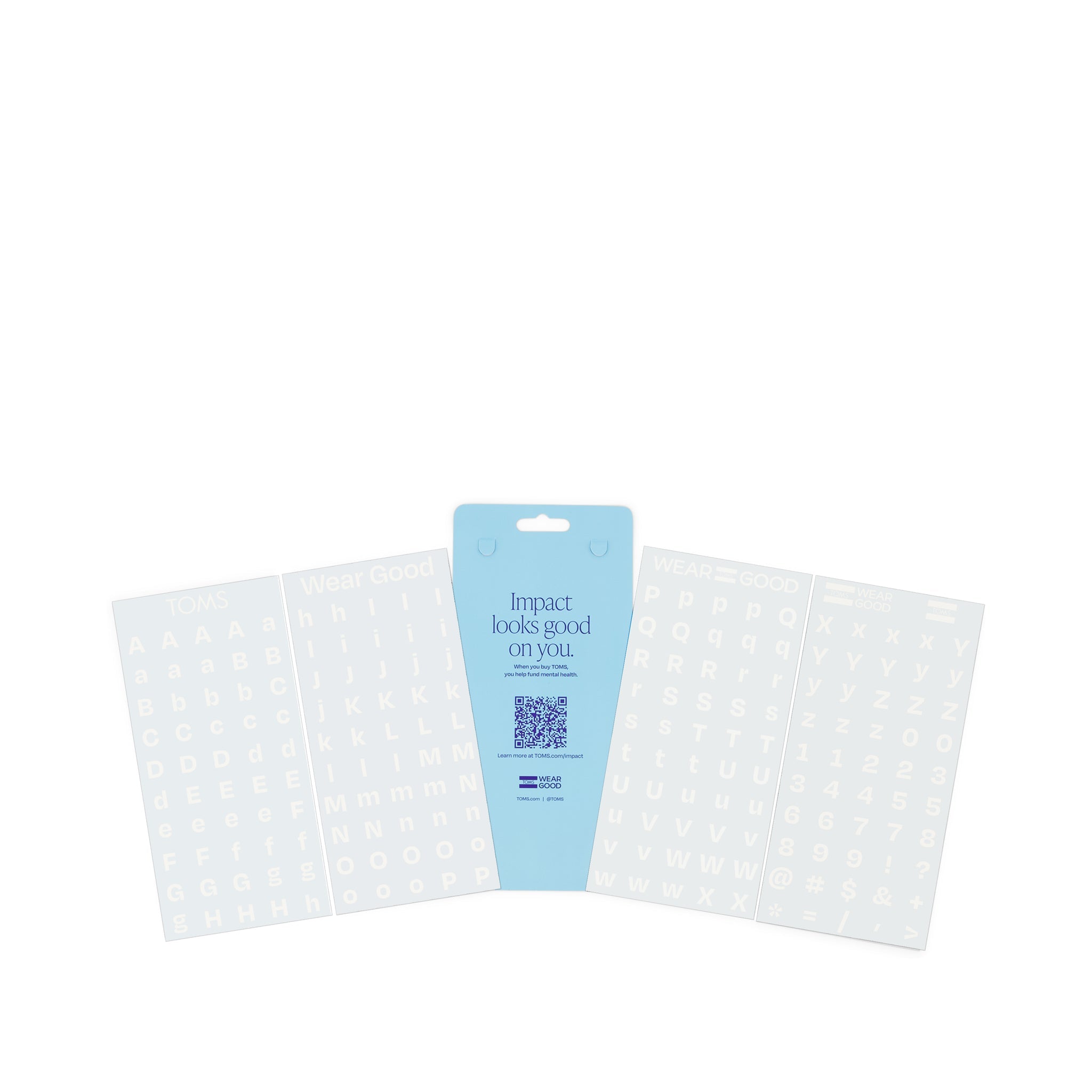 TOMS White Letters Shoe Tattoos  4 Pack