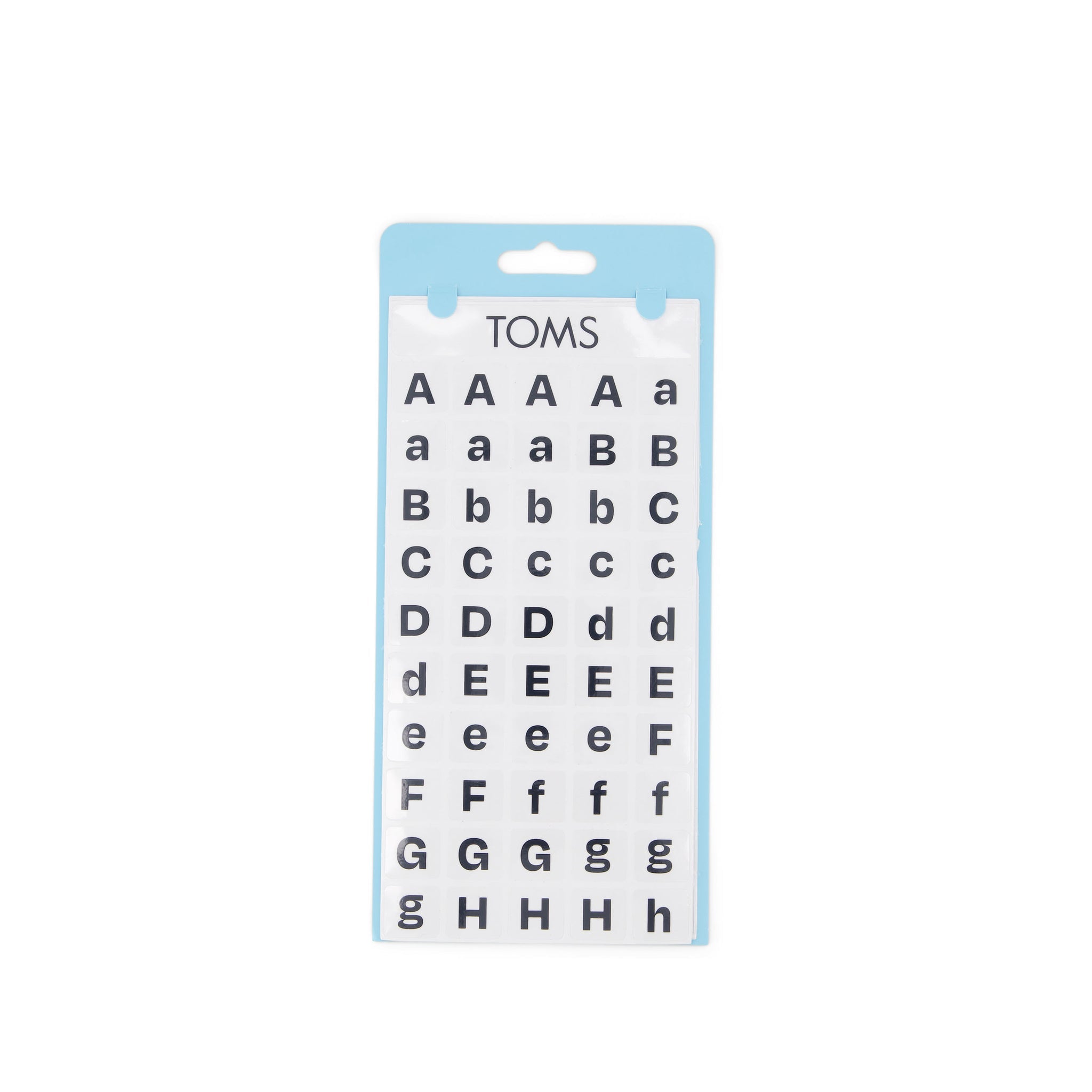 TOMS Blue Letters Shoe Tattoos 4 Pack