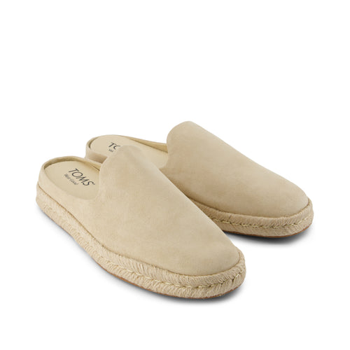Santiago Mule - Almond Suede Front View