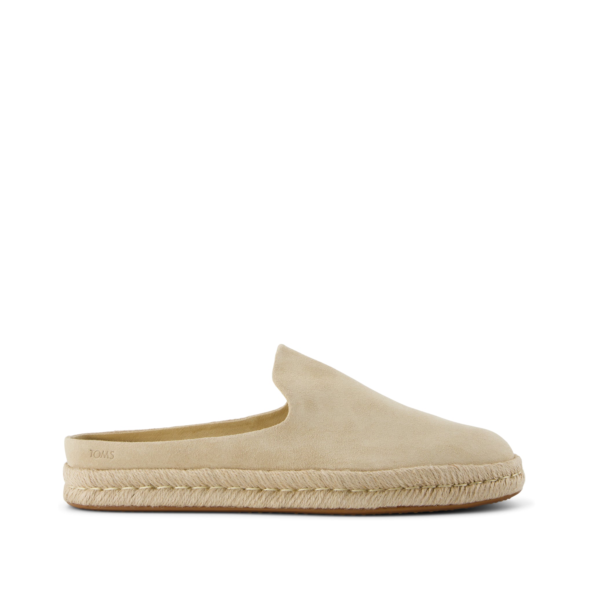 Santiago Mule - Almond Suede Side View