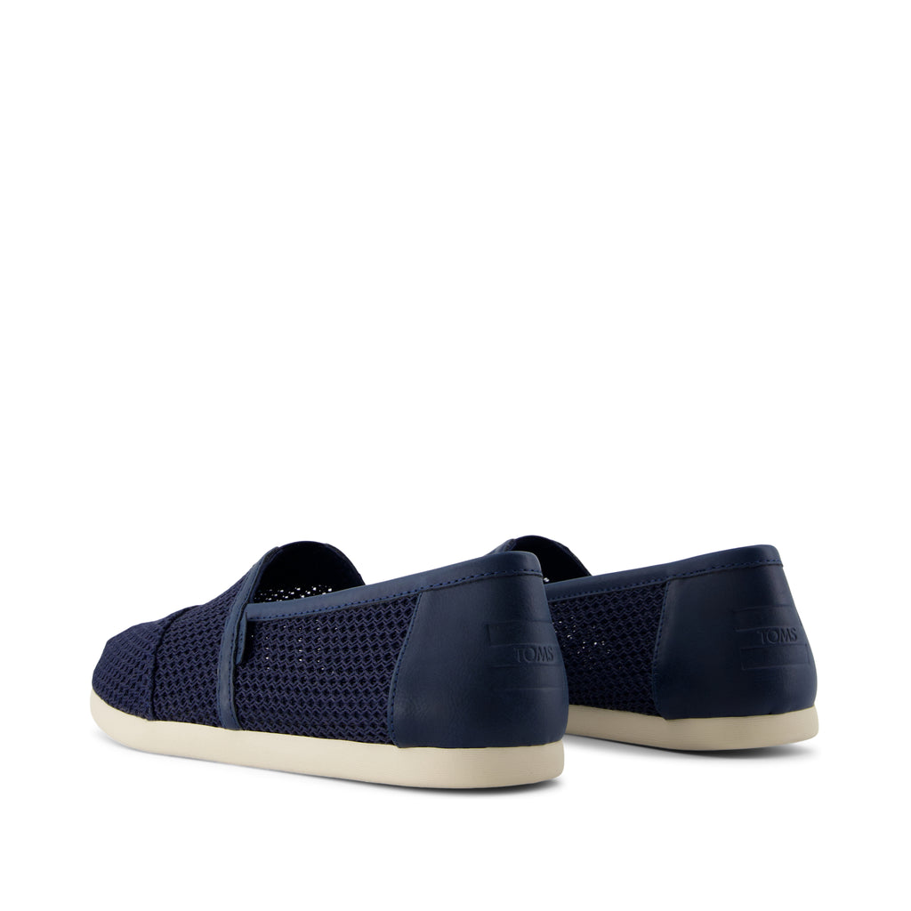 Alpargata Classic - Navy Textured Mesh and PU Trim Back View