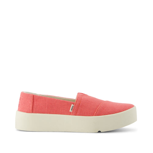 Verona Slip On Sneaker - Sunset Coral Heritage Canvas Side View
